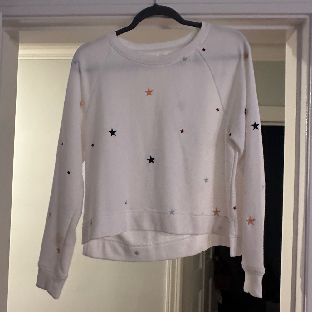 Lou and Grey for Loft white star shirt
